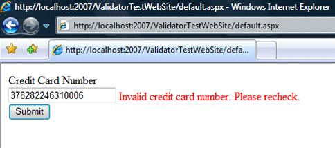 credit card validator withcvc